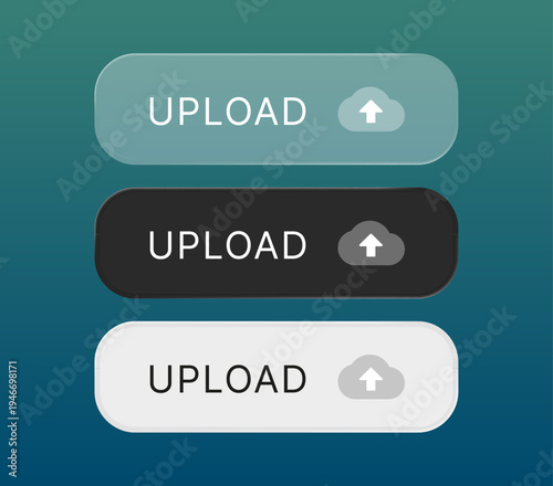 Upload button set for call to action design