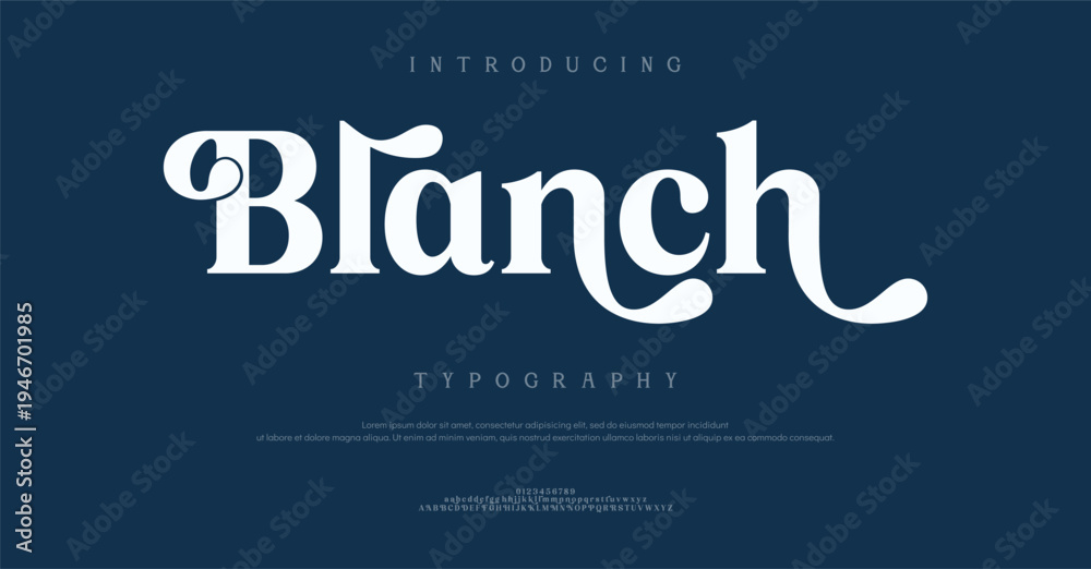 Ταπετσαρία Introducing Blanch Typography Font Design