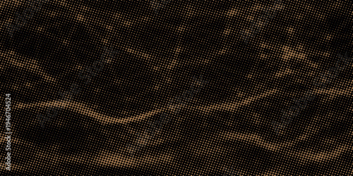 Abstract Grunge Halftone Dotted Background with Distressed Monochrome Texture. Black and Brown Halftone Background