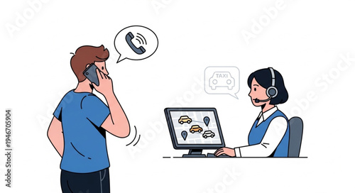 Customer Service Representative on Phone.