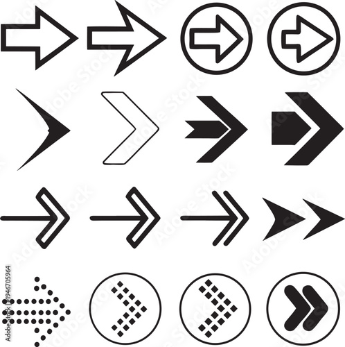 arrow icons set