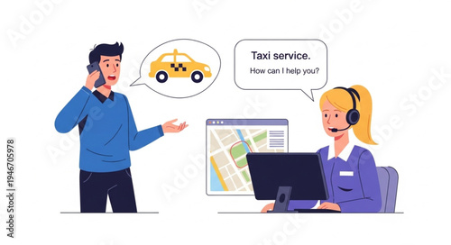 Customer Service Representative on Phone.