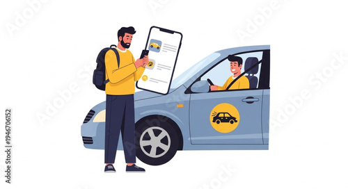 Delivery man with car.