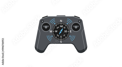 A remote controller with a compass.