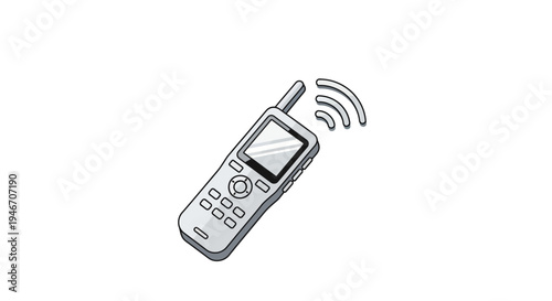 A simple illustration of a mobile phone.