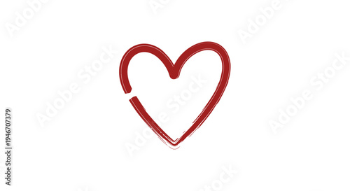 A broken red heart symbol.