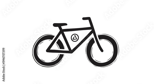 A simple black bicycle icon design.