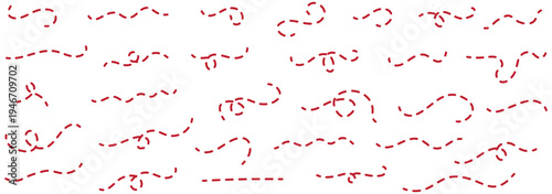 Spiral dotted line hand drawn. Dotted lines path travel. vector illustration.