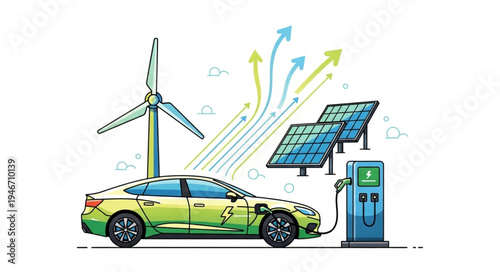 Electric Car Charging Station Solar.
