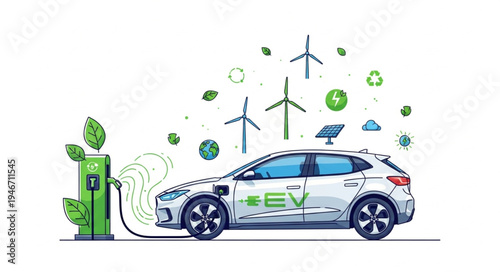 Electric Car Charging Station.