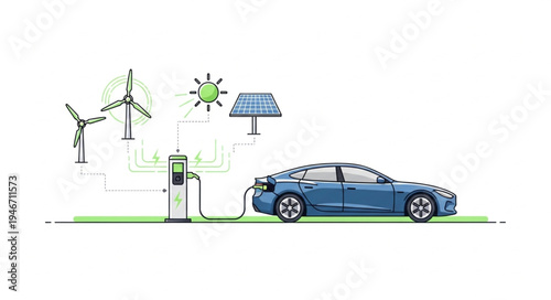 Electric car charging station.