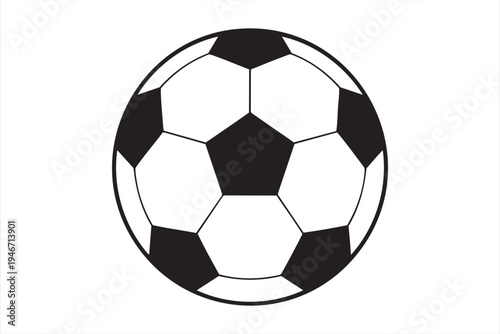 Classic soccer ball football icon for sports leagues tournaments match promotions team branding athletic equipment graphics and sporting event design