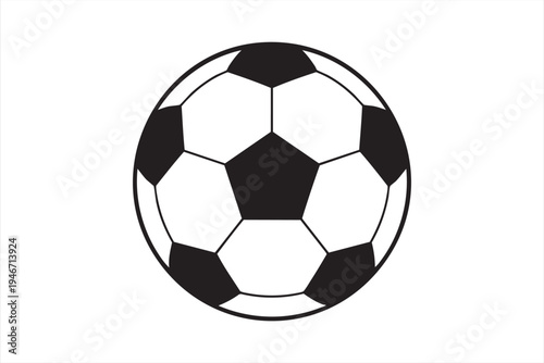 Football soccer ball sport icon with traditional panel pattern for team logos tournament branding sports marketing materials and match promotion graphics
