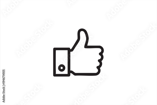 Thumbs up approval like icon for social media engagement feedback rating systems user interface design web apps and digital communication platforms