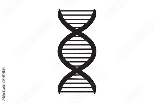 Genetics DNA helix symbol line icon for biotechnology genome sequencing molecular research laboratories science education and biomedical technology