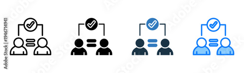 Equality icon multiple style 