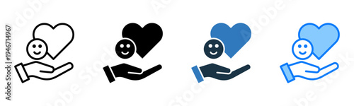 Compassion icon multiple style 