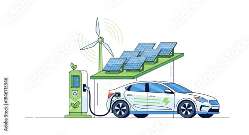Electric car charging station solar.