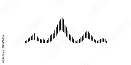 Abstract music background featuring a vector illustration of a sound mixer and a 3d financial pulse line icon to represent market growth and success in a professional business web design