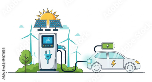 Electric Vehicle Charging Station.