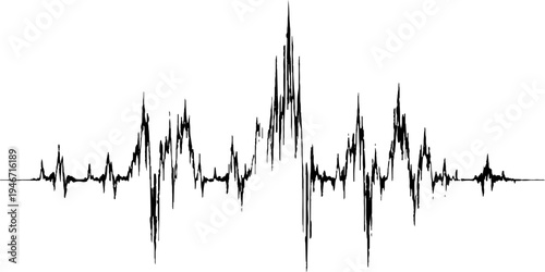 A silhouette of meadow reeds and summer grass waves against a sunset sky in this nature vector illustration featuring a black landscape design reflecting on the water