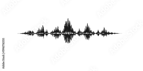 This winter landscape illustration features a black silhouette set of vector trees and birds over a snowy field with a fence and grass design elements under a seasonal sky frame