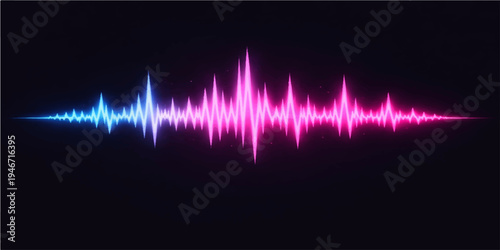 An abstract digital background features a vibrant blue sound wave that transitions into a medical EKG heartbeat pulse line, symbolizing the fusion of audio technology and cardiovascular health