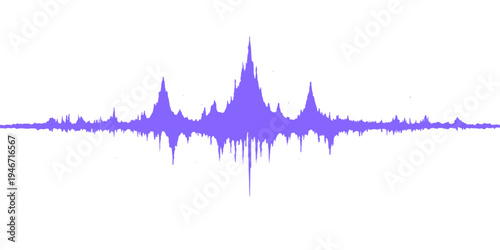 Abstract blue medical technology vector illustration featuring a digital pulse heart formed by a sound wave equalizer graph and an audio heartbeat pulse on a light landscape