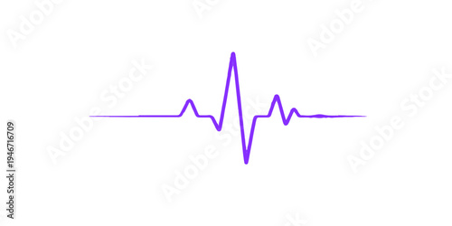 A medical vector illustration of a green heartbeat monitor line forming a heart shape on a blue electrocardiogram pulse rate graph