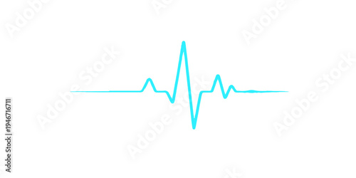 A green medical EKG pulse line forms a heart shape on a digital hospital monitor display, illustrating a healthy healthcare heartbeat frequency through a vector graphic electrocardiogram wave