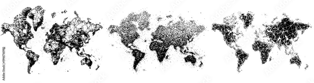 Obraz premium Global Connectivity: A Network of Interconnected Worlds