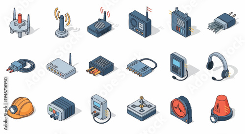 Collection of Electronic Devices and Communication Gadgets.