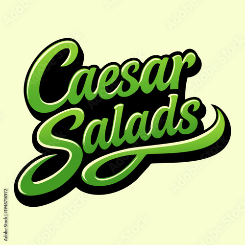 Caesar salad logo vector design