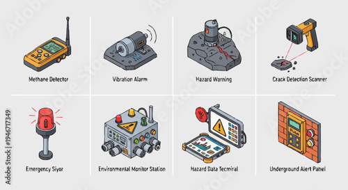 Collection of Industrial Safety and Environmental Monitoring Devices.