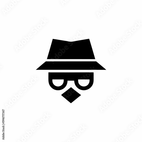 Stylish man wearing sunglasses and fedora hat symbolizing anonymity