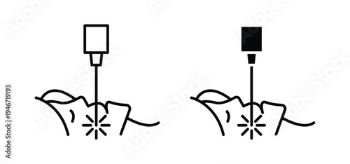 Laser anti aging beauty icon