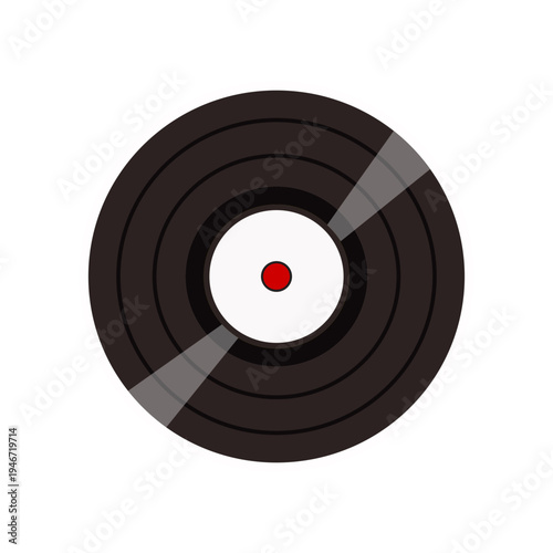 Retro Vinyl Disc Vector Illustrations for Music and Audio Branding