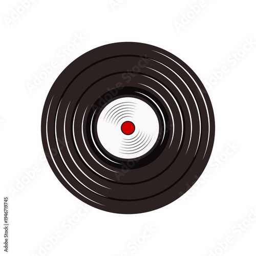 Retro Vinyl Disc Vector Illustrations for Music and Audio Branding