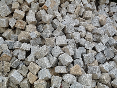 Wallpaper Mural Granite cobblestones creating a texture background for construction Torontodigital.ca
