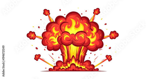 Explosion blast fire bomb.