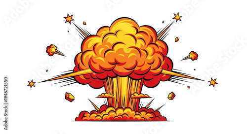 Explosion blast fire bomb.