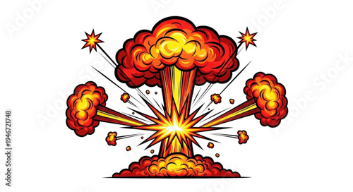 Explosion blast fire bomb blast.