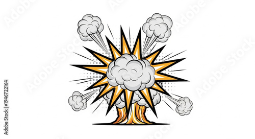 Explosion blast boom fire energy.