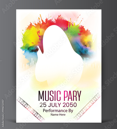 Music concert flyer design