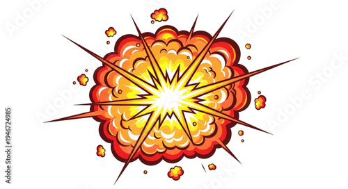 Explosion blast fire effect.