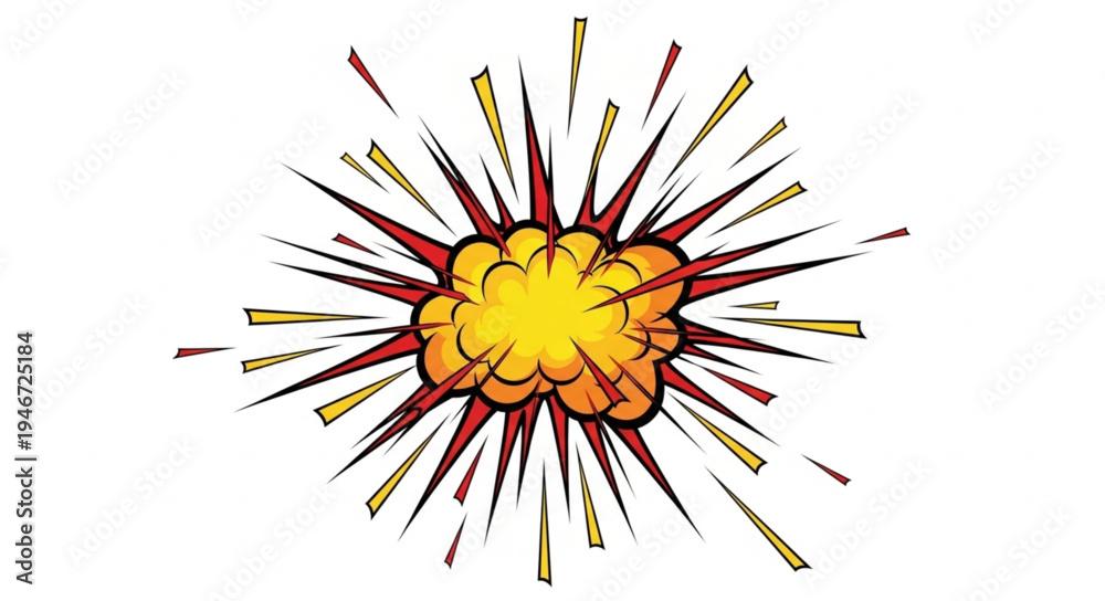 Obraz premium Explosion Blast Fire Effect.