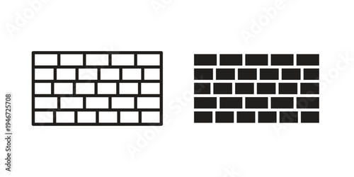 Wall icon outline vector set. icon vector isolated on white background. EPS 10