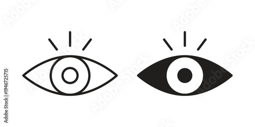 Visible icon outline vector set. icon vector isolated on white background. EPS 10