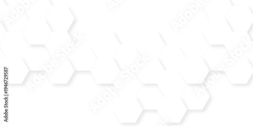 White paper texture abstract grid tile seamless hexagon wall creative metal business wallpaper texture background.