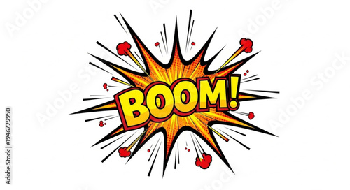 Explosion Boom Comic Book Style.
